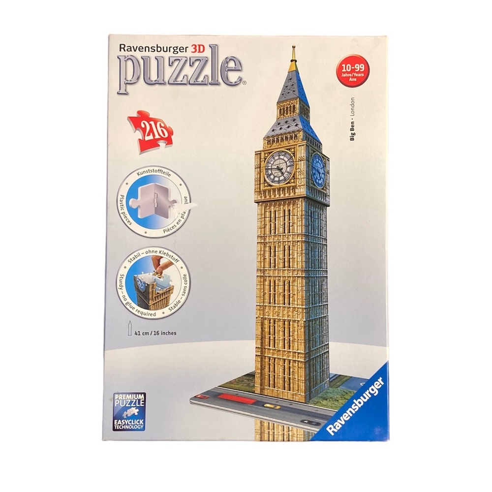 Ravensburger Puzzle/3D Big Ben Premium Puzzle/“Easyclick Technology” Age 10 & up